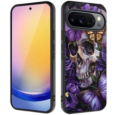 Imagem de Capa para Google Pixel 10/Pixel 10 Pro, capa ultrafina de silicone líquido antiderrapante elegante, adequada para Pixel 10/10 Pro de 6,3 polegadas, caveira artística