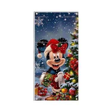 Imagem de Banner De Natal Da Disney Mickey Minnie Para Porta, Decoração Interna 