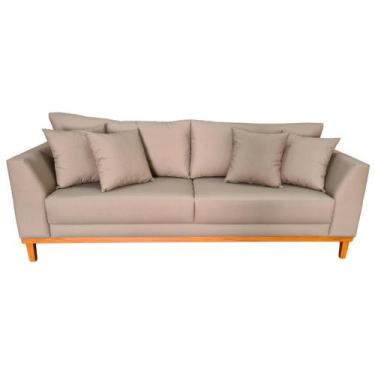 Imagem de Sofá  Pierri Tecido Acquablock Pé Base Madeira  210cm - 4R Estofados, 