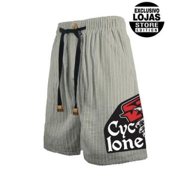 Imagem de Bermuda Cyclone Veludo Relax Skull Roses, Cinza style, 3G