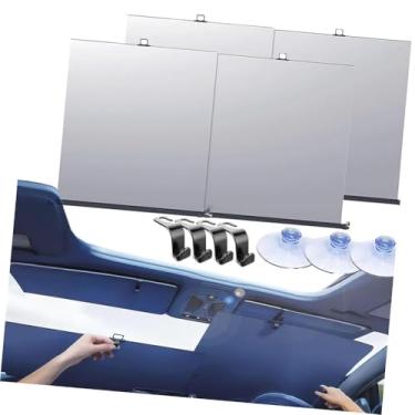 Imagem de Para-sol retrátil automático para carro, bloqueia raios UV e calor solar grandes viseiras automotivas para vários modelos com ventosas, (1 peça)