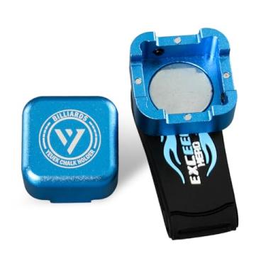 Imagem de YEUEK Suporte de giz quadrado para taco de sinuca portátil com clipe de silicone para tacos de bilhar de giz, acessório de sinuca