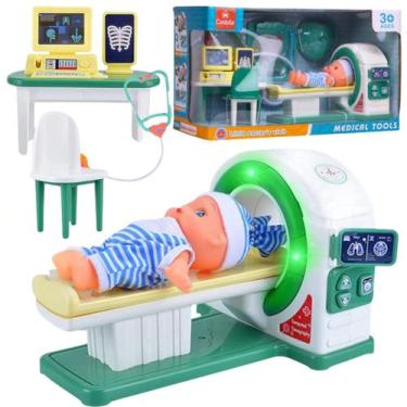 Imagem de Brinquedo Boneca Visita Ao Médico Maquina Tomografia C/ Som e Luz - Ca