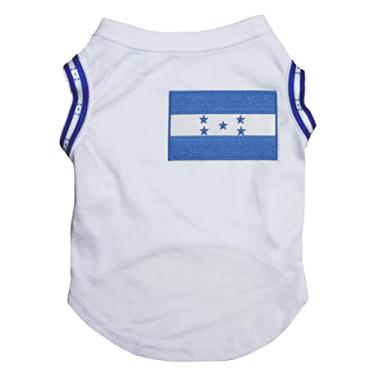 Imagem de Petitebella Camisa de cachorro com bandeira da Argentina (branca, 2GG)