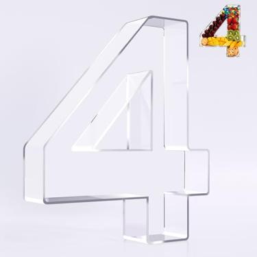 Imagem de Ledido Caixa de tabuleiro de charcutaria com número de acrílico de 25 cm, bandeja reutilizável e preenchível para bolo de doces, lanche de frutas, bandeja de charcutaria de acrílico fácil de limpar