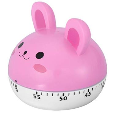 Imagem de Acouto Animal Kitchen Timer - Temporizador de Cozinha Mecânico Manual Contadores de Formato de Animal Ferramenta de Cronometragem de Cozinha () - Utensílios e Dispositivos de para Casa e (Rosa)