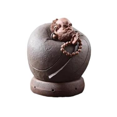 Imagem de porta-vara de incenso Queimador de incenso estilo vintage, criativo, feito à mão, estátua cerâmica, decoração, suporte para meditação, yoga(B)