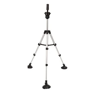 Imagem de Cryfokt Cabeça de Peruca tripé Portátil Ajustável Liga Alumínio Suporte para Treinamento Cabeleireiro Leve para Salão Prática Diária