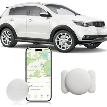 Imagem de HONGTOP H Dispositivo de rastreamento GPS de carro para veículos, carros, etc., 1 unidade de rastreador de veículos em tempo real com capa magnética, funciona com Find My (apenas iOS), sem taxa mensal