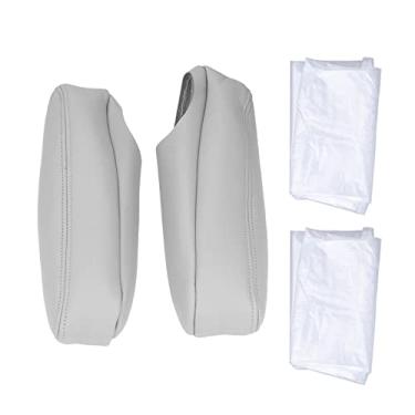 Imagem de Capa de apoio de braço do banco dianteiro do carro, substituição de couro artificial para 1500 2000-2006 (Cinza)