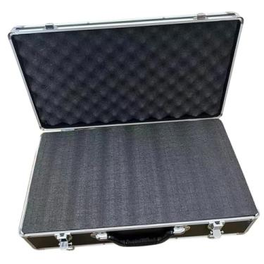 Imagem de menolana Maleta de transporte em liga de alumínio, caixa de ferramentas com alça, estojo rígido de alumínio para instrumentos de teste, equipamentos