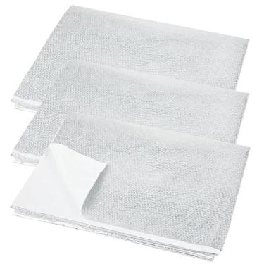 Imagem de Akamino Pacote com 3 rebatedores resistentes ao calor para pegadores de panela, revestimento térmico isolante de 89 x 119 cm com clipes de tecido, alfinetes de costura e fita métrica para tecido