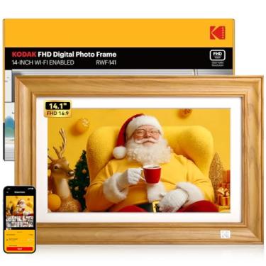 Imagem de Kodak Moldura digital inteligente WiFi de 14,1 polegadas, tela sensível ao toque 1920 x 1080, rotação automática, memória embutida de 32 GB, armazenamento em nuvem gratuito de 10 GB é fornecido para o