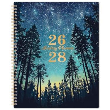 Imagem de Agenda mensal 2026-2028 - Agenda mensal de 2 anos 2026-2028, julho de 2026 a junho de 2028, 23 x 28 cm, 24 meses, calendário com abas, bolso interno, páginas de anotações