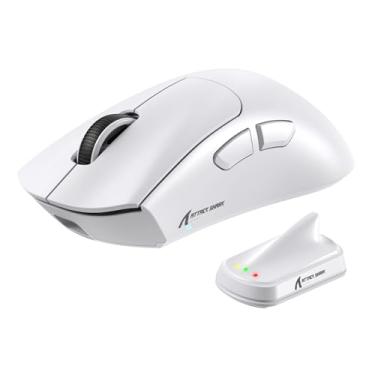 Imagem de MAMBASNAKE Mouse ATTACKSHARK V8 sem fio ultraleve para jogos com sondagem de 8K, 42000 DPI, chip nórdico 54L15 MCU, PixArt 3950 Max com sensor com fio/BT/2,4 GHz, bateria longa de 400 horas