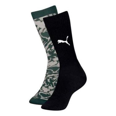 Imagem de Meias Puma Cano Longo Masculino Kit 2 Pares Adulto 39 a 43