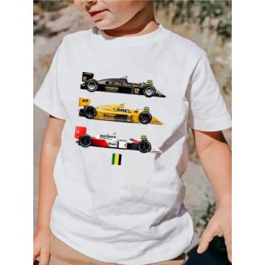 Imagem de Camiseta Infantil CARROS FORMULA 1 Algodão T Shirt Estampada Menino - 