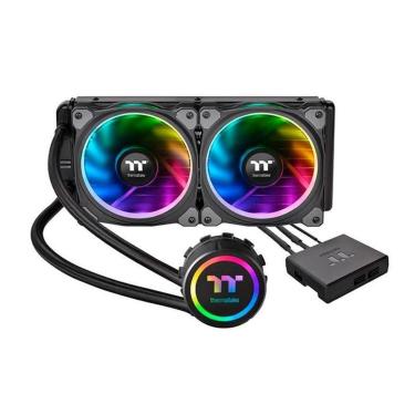Imagem de Water Cooler Thermaltake FLOE Riing, RGB, 120mm, AMD/Intel, Preto - CLW157PL12SWA-Unissex
