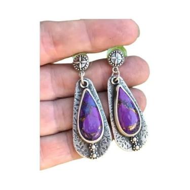 Imagem de Brincos De Gancho Artesanais Naturais Para Mulheres, Design Antigo Úni