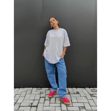 Imagem de Calça Cargo Streetwaer Skatista Feminina Moda Urbana Estilo Rua, G, Je