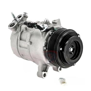 Imagem de ZZXXYY Bomba de resfriamento de compressor elétrico CA 12V com embreagem compatível com Cadillac 2017-2023 | Kit de compressor A/C para reparo de resfriamento fraco substituição OE 84760195