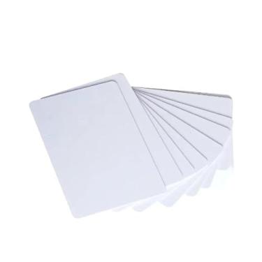 Imagem de LNNDML 100 peças de cartão de PVC para impressão a jato de tinta branco brilhante à prova d'água cartão de identificação cartão de visita sem chip para impressora Epson para impressora Canonprinter