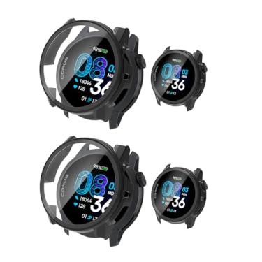 Imagem de Pacote com 2 capas para COROS PACE 4, capa protetora NOUKAJU para relógio inteligente, película de vidro temperado 9H integrada, PC rígido, fácil de instalar, protetor de tela para relógio esportivo