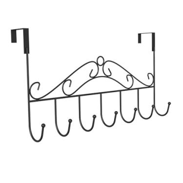Imagem de Bothyi Gancho de Porta Elegante com 7 Ganchos Resistentes para Pendurar Casacos, Toalhas e Chapéus no Banheiro, Preto