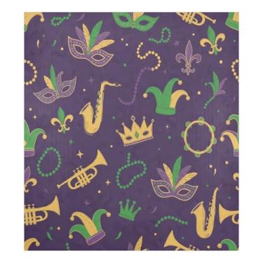 Imagem de Blueangle Capa de ímã de lava-louças padrão Mardi Gras, decoração da capa frontal da máquina de lavar louça, adesivos de eletrodomésticos, adesivos de eletrodomésticos, 58 cm C x 66 cm adesivo