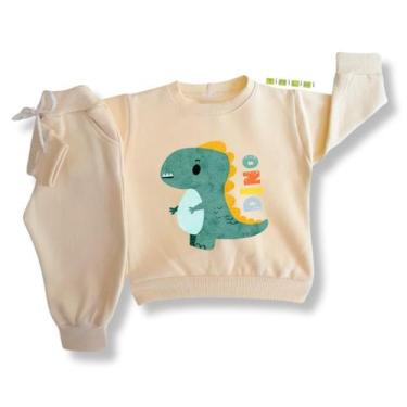 Imagem de Conjunto de Moletom Infantil Flanelado de Frio Unissex Roupa de Invern