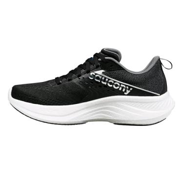 Imagem de Saucony Tênis masculino Ride 17, Preto/branco, 8