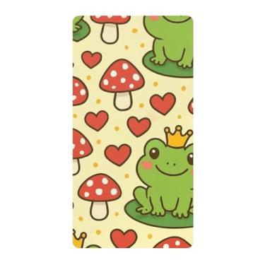 Imagem de Blueangle Lençol de berço padrão para berço infantil - lençol de algodão macio e respirável com desenho fofo de sapo (81)