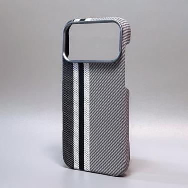 Imagem de Capa de luxo em fibra de carbono, fina e resistente a impactos, para iPhone 17, 13, 14, 15, 16 Pro Max. Lente de liga metálica, proteção para a câmera, capa protetora ultrafina em policarbonato rígid