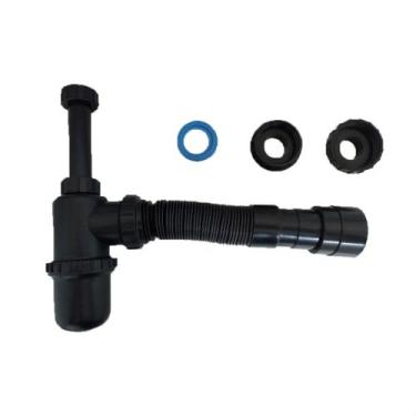 Imagem de Sifão Sanfonado Universal Black Extensível até 50cm - Roddex