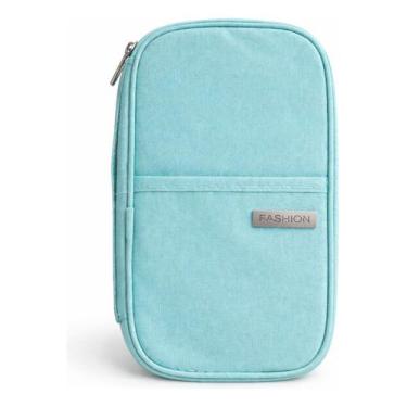 Imagem de Case Organizador de Viagem Porta Passaporte Cartões Dinheiro Caneta - 