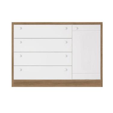 Imagem de Cômoda 4 Gavetas Bonny Branco Fosco com Mezzo - Reller