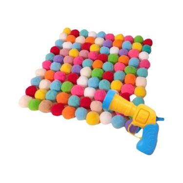 Imagem de Brinquedo Interativo Para Gatos: Mini Pistola Lançadora De Bolas De Pe