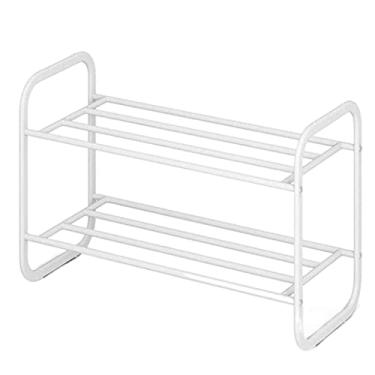 Imagem de Prateleira de sapato, organizador simples de 2 níveis, sapateira, organizador de armazenamento, prateleira de sapatos, organizador de armazenamento de sapatos, suporte de sapato (cor: preto, tamanho