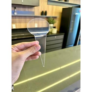 Imagem de Placa de Sabor em Acrílico para Gelato, Sorvete e Açaí, Organização e Exposição Profissional (4, Transparente)