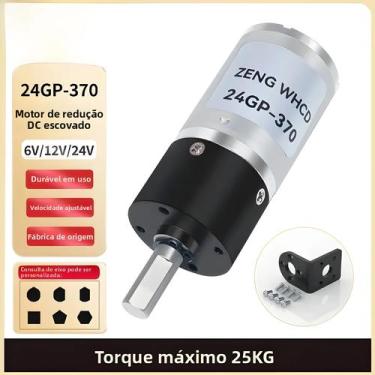 Imagem de Motor DC Com Escovas E Redução Planetária Micro De Engrenagens Metálic