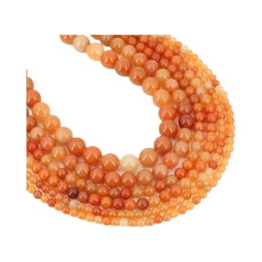 Imagem de Contas De Pedra Natural Jade Amarelo 4-10mm Cristal De Cura Solto Para