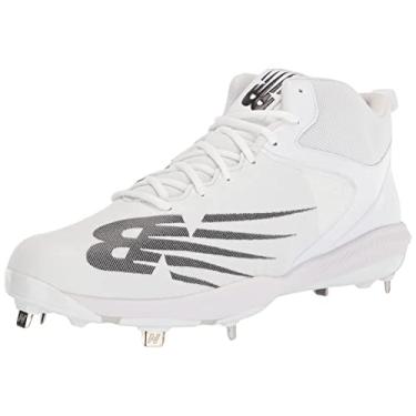 Imagem de New Balance FuelCell 4040 V6 Tênis de beisebol masculino de cano médio, Branco/preto, 5