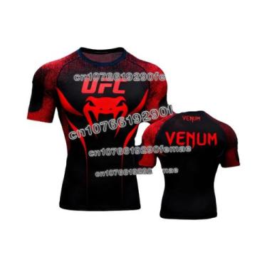 Imagem de Camiseta Masculina Com Estampa 3D De Lutador UFC, Manga Curta, Gola Re