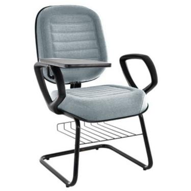 Imagem de Cadeira Escolar  Universitária com prancheta para Escolas e Faculdades Linha Blenda Cinza