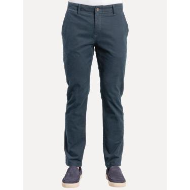 Imagem de Calça Sergio K Masculina Chino Sarja Elastano Azul Marinho-Masculino