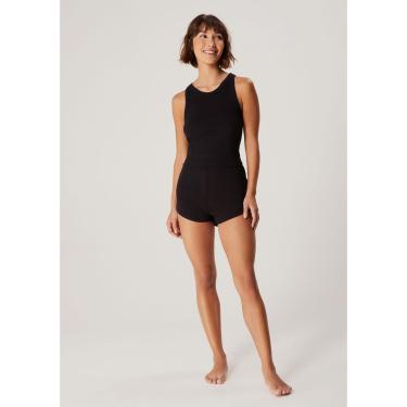 Imagem de Pijama Curto Feminino Básico Em Ribana Canelada - Azul XG-Feminino