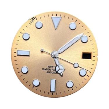 Imagem de Mostrador De Relógio Luminoso Sunburst 28.5mm Com Ponteiros Para Movim