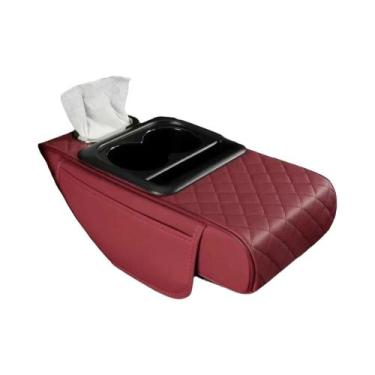 Imagem de Almofada Espessa Para Apoio De Braço De Carro Com Bolso E Suporte Para