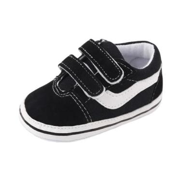 Imagem de Tênis De Lona Unissex Para Bebês, Listras Clássicas, Antiderrapantes, 