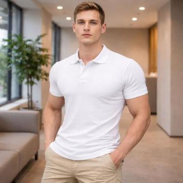 Imagem de Camiseta Gola Polo Masculina Varias Cores Algodão Confort - Efect, Bra